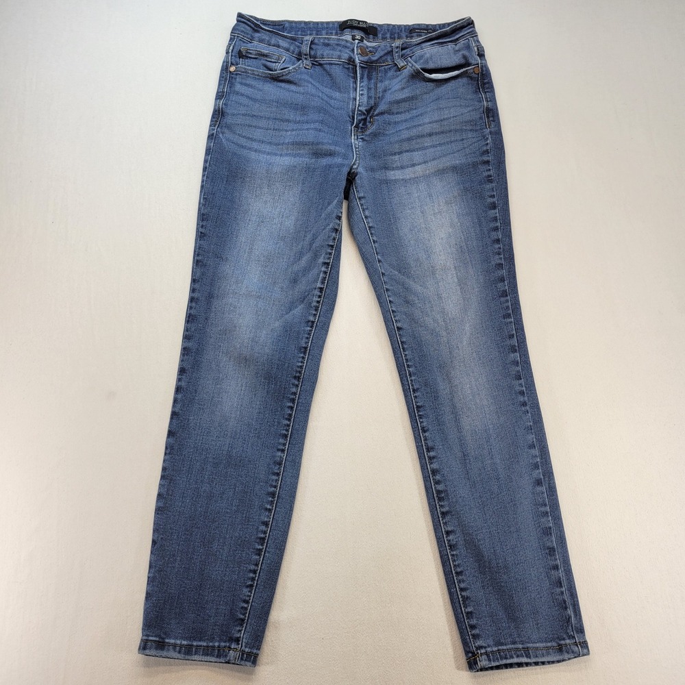 Judy Blue Relaxed Fit Jeans Womens 30 Blue Mid Rise Medium Wash Stretch Denim